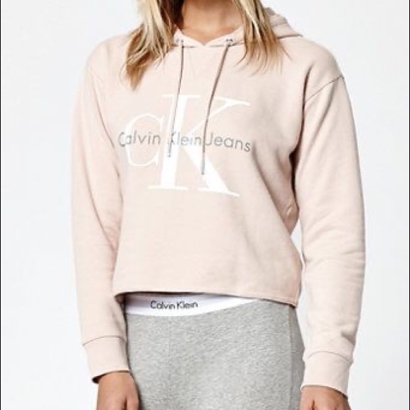 calvin klein jeans cropped hoodie